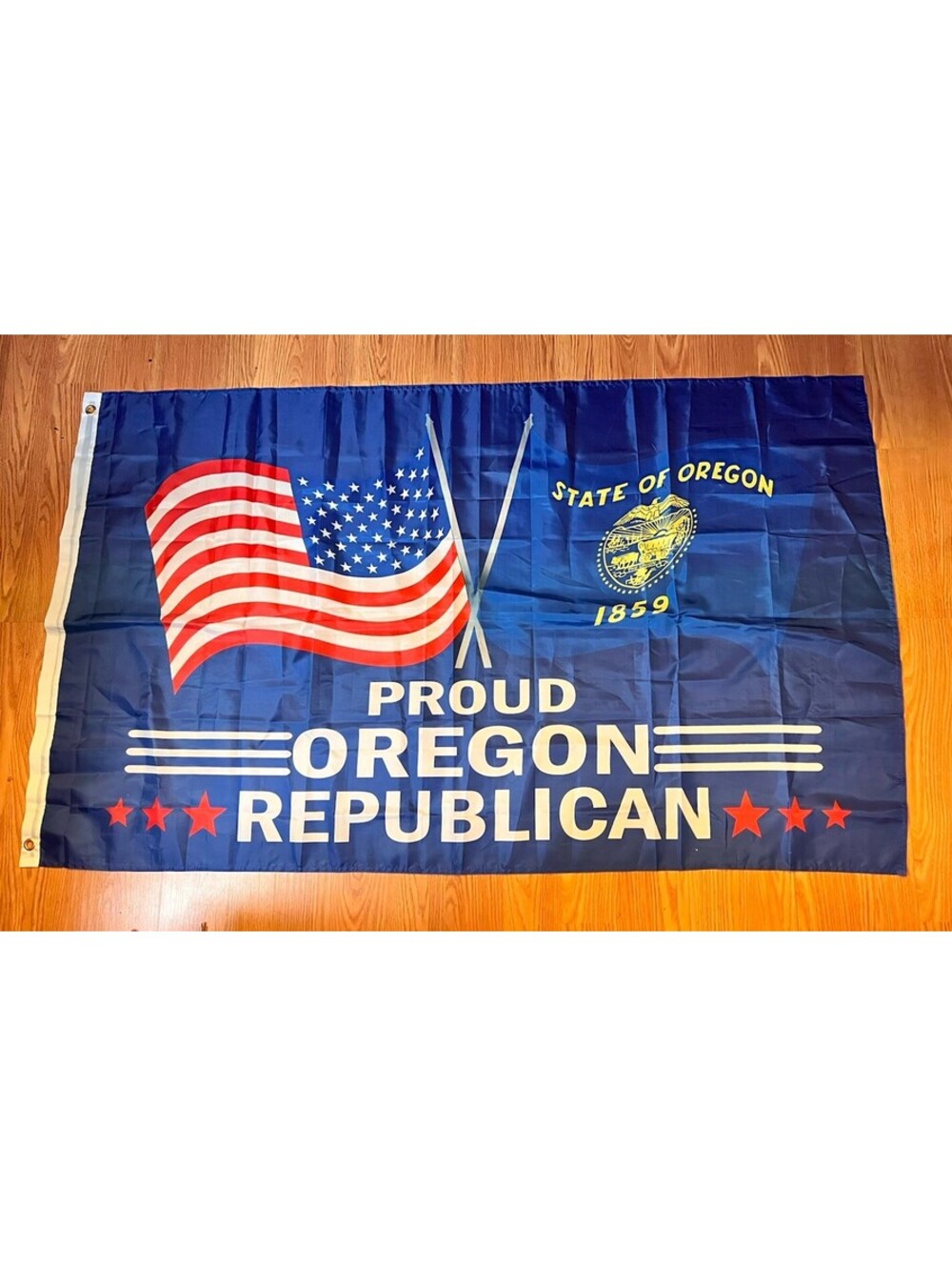 Proud Oregon Republican 3x5 Flag With Grommets- Excellent Condition!
